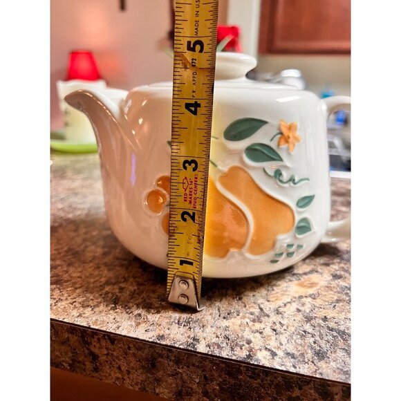 Vintage Vitreous China Porcelier Tea Pot With Pears - Picture 8 of 9